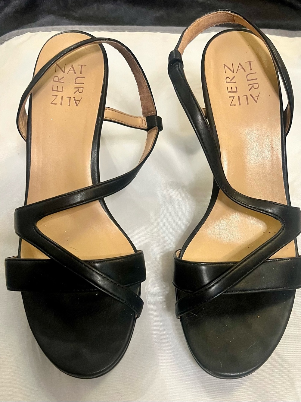 Naturalizer Abby Black Strappy Platforms